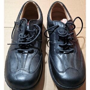 Vtg London Underground Format Oxford Adler‎ Leather Shoes Black Italy Mens 10.5